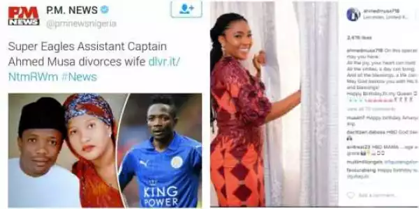Real Reason Why Footballer Ahmed Musa Divorced His Wife Emerged
